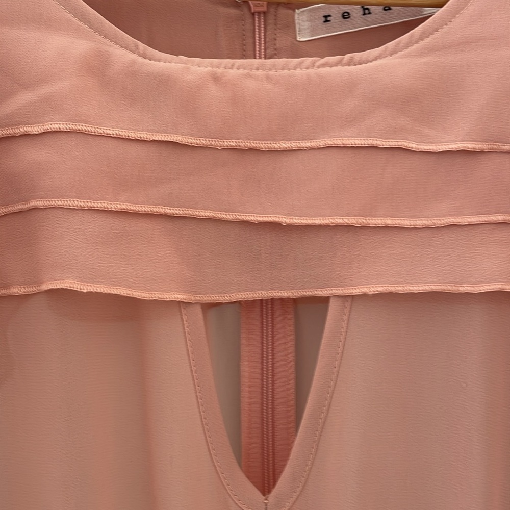 REHAB High-low ruffle peach dress - Picture 6 of 7